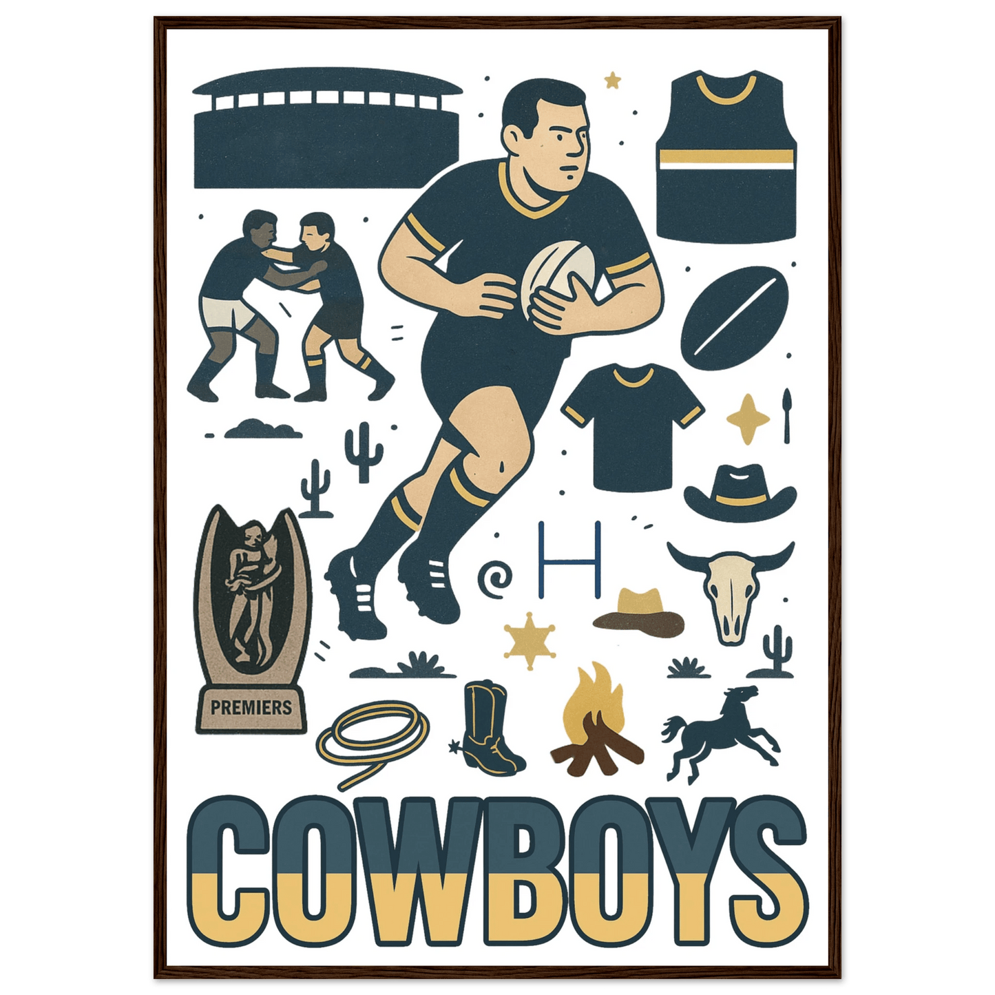 South Sydney League Framed Wall Art - VFtees