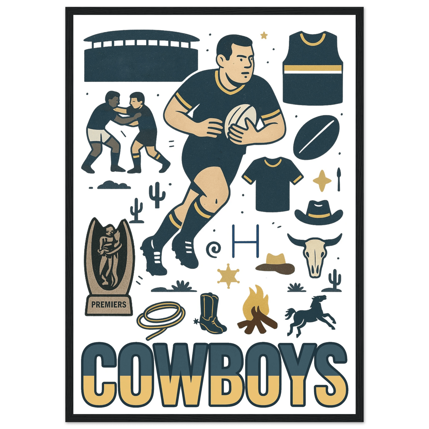 South Sydney League Framed Wall Art - VFtees