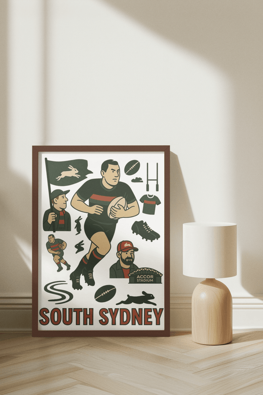 South Sydney League Framed Wall Art - VFtees