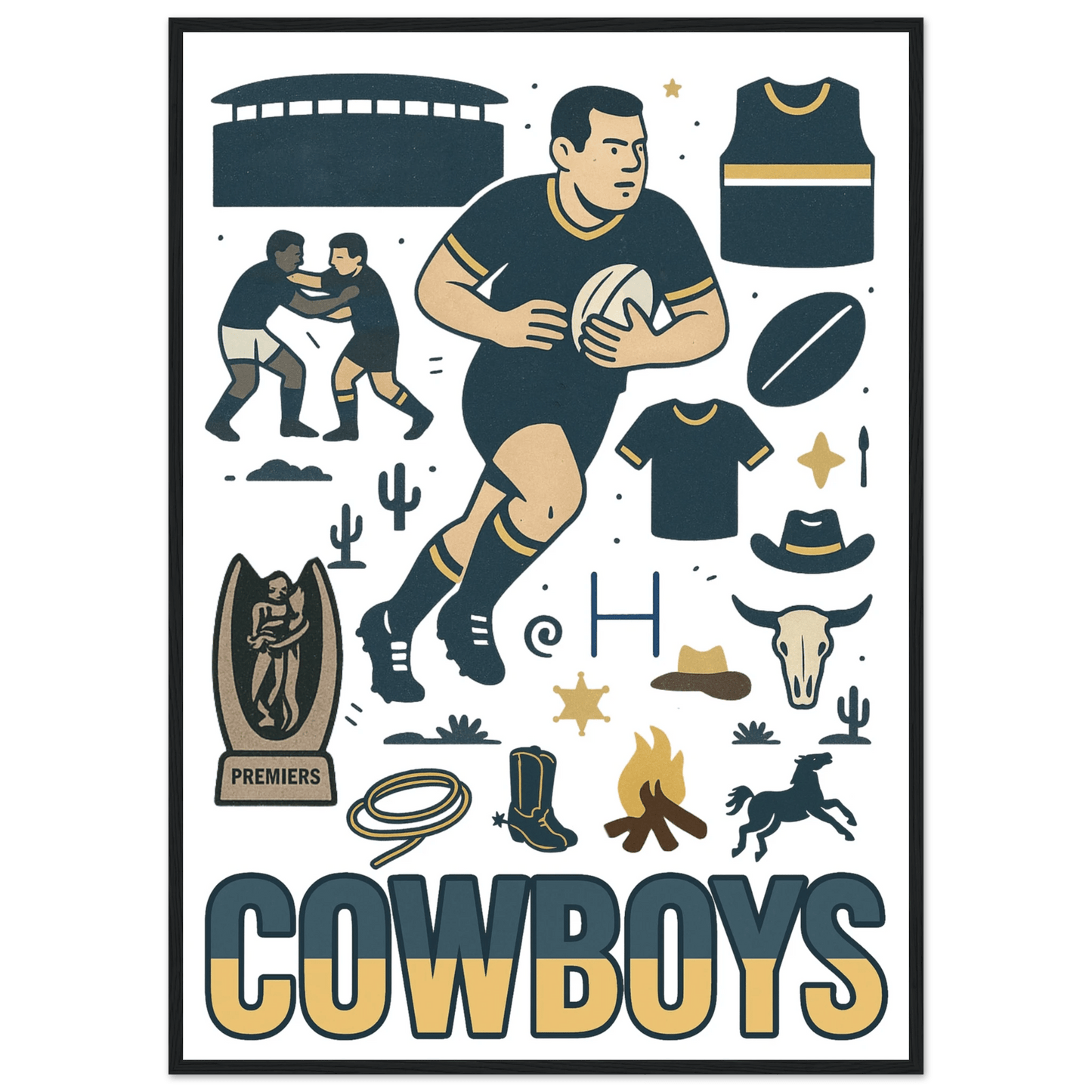 South Sydney League Framed Wall Art - VFtees