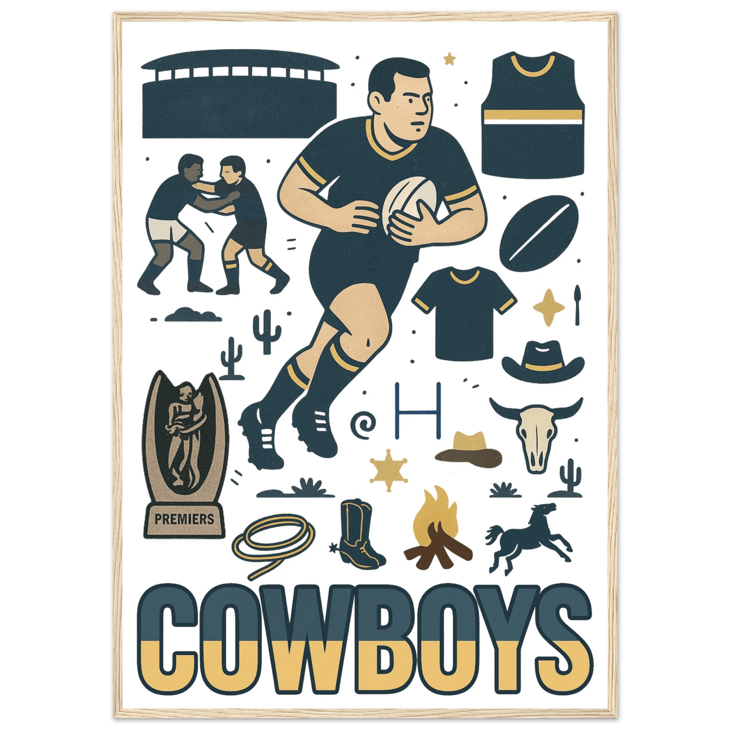 South Sydney League Framed Wall Art - VFtees