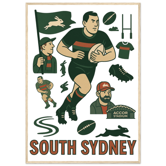 South Sydney League Framed Wall Art - VFtees
