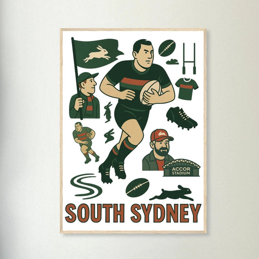 South Sydney League Framed Wall Art - VFtees