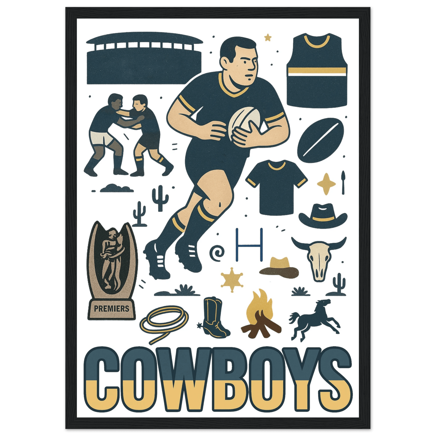 South Sydney League Framed Wall Art - VFtees