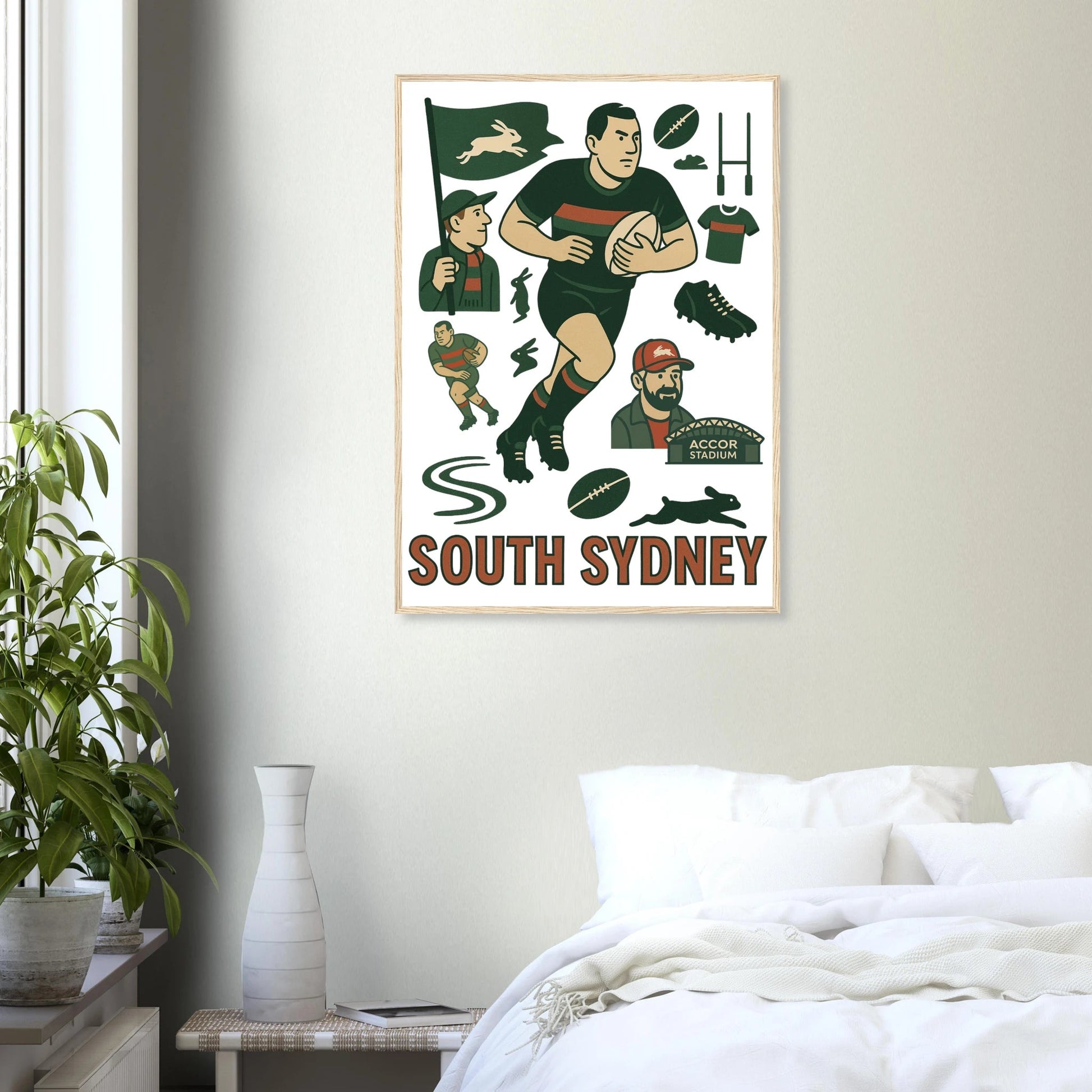 South Sydney League Framed Wall Art - VFtees
