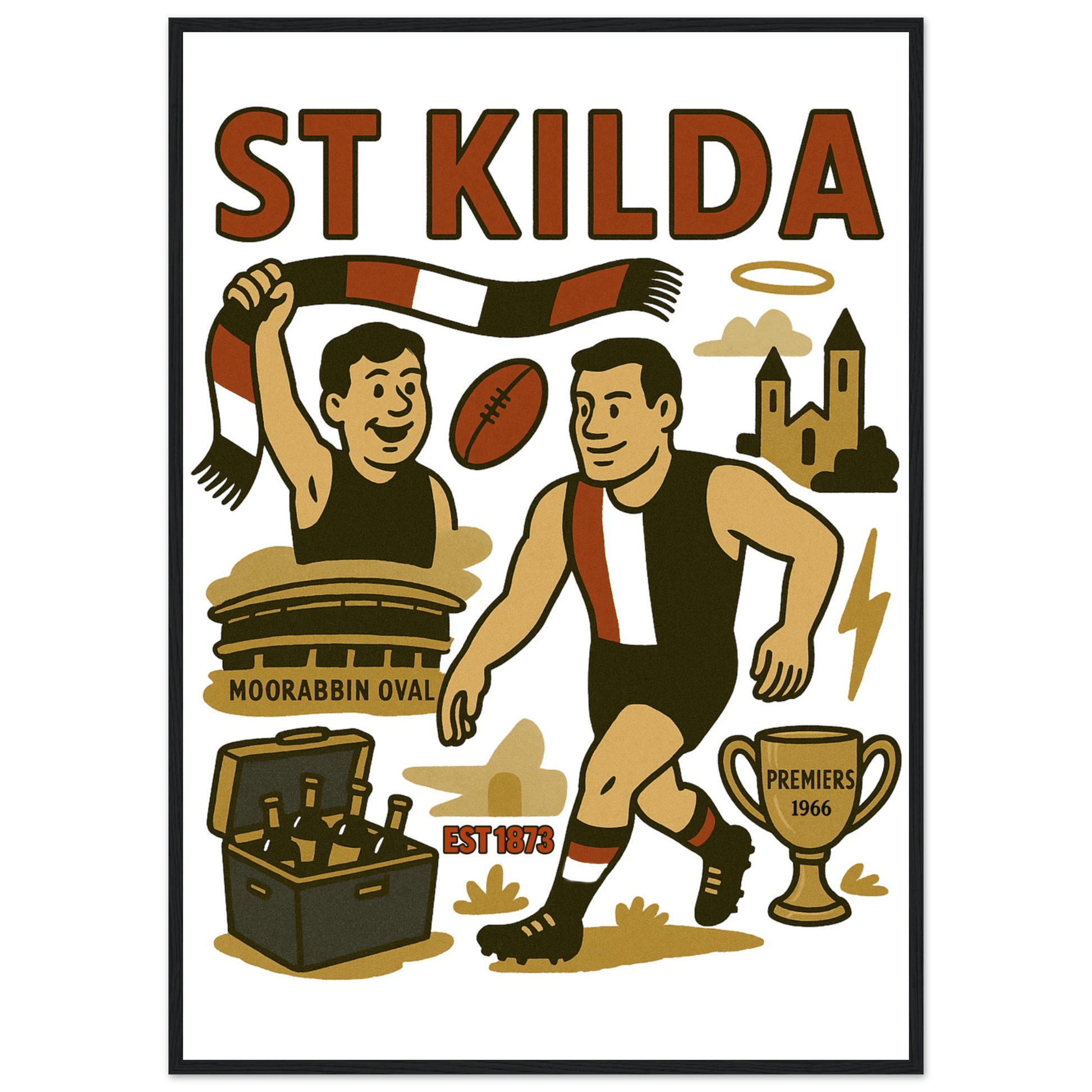 St Kilda - Framed Wall Art - VFtees