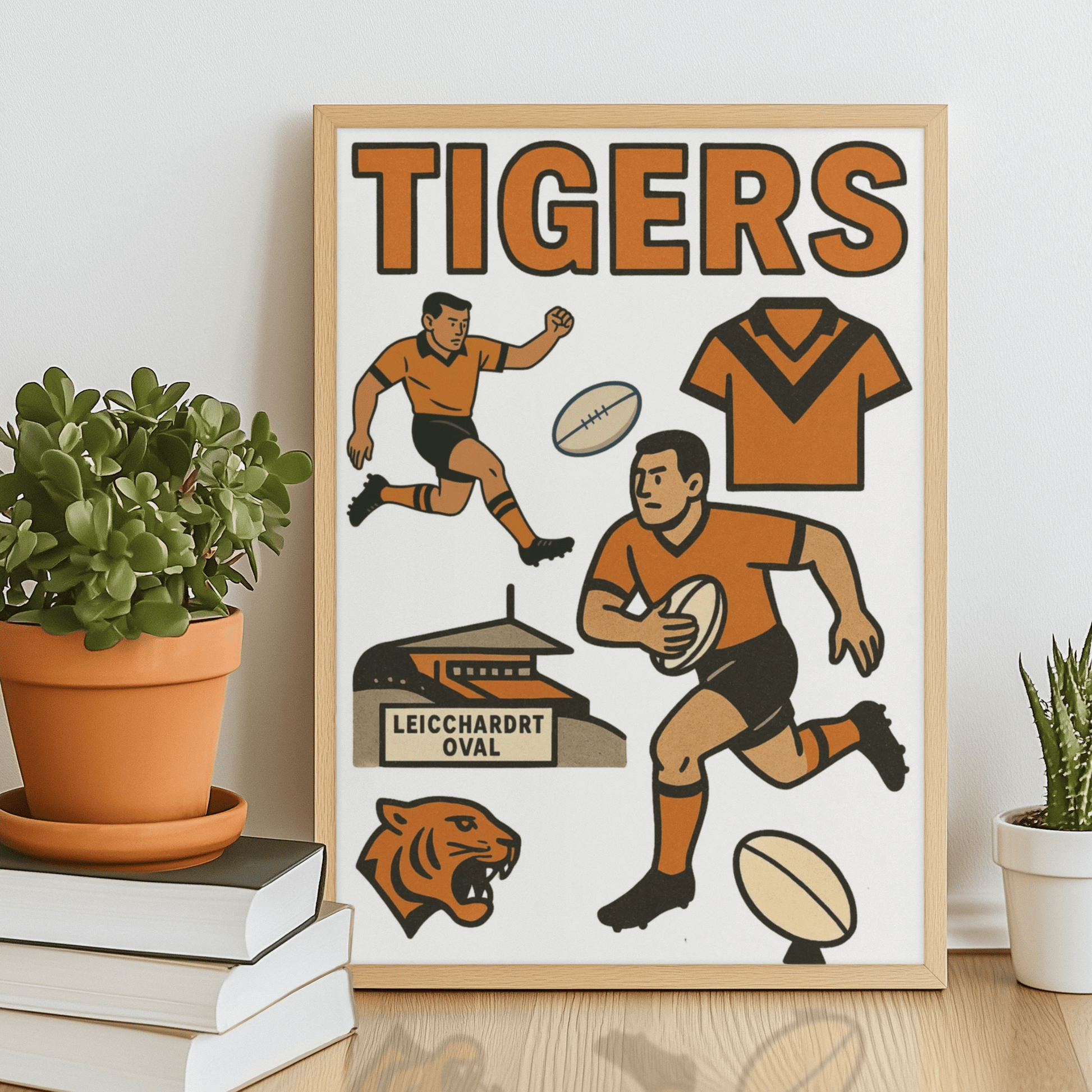 Tigers - Rugby League Framed Wall Art - VFtees