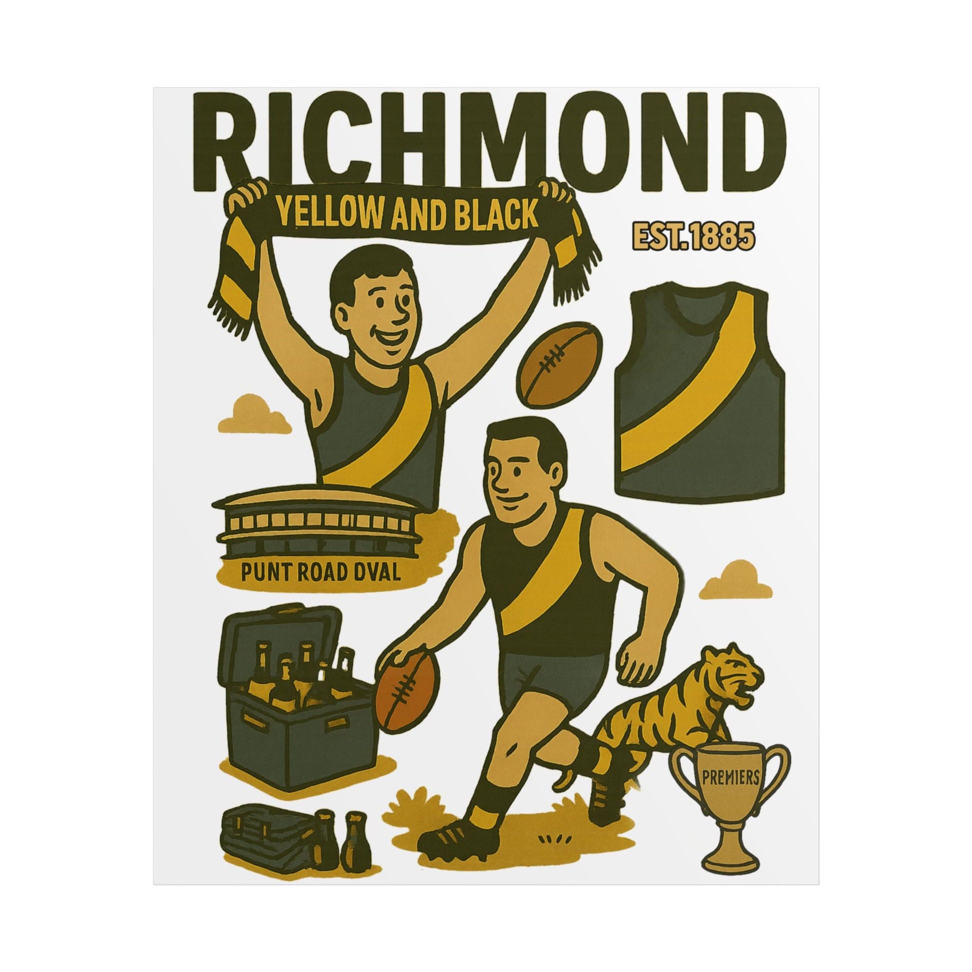 Tigers Vintage Wall Art (Limited Release) - VFtees