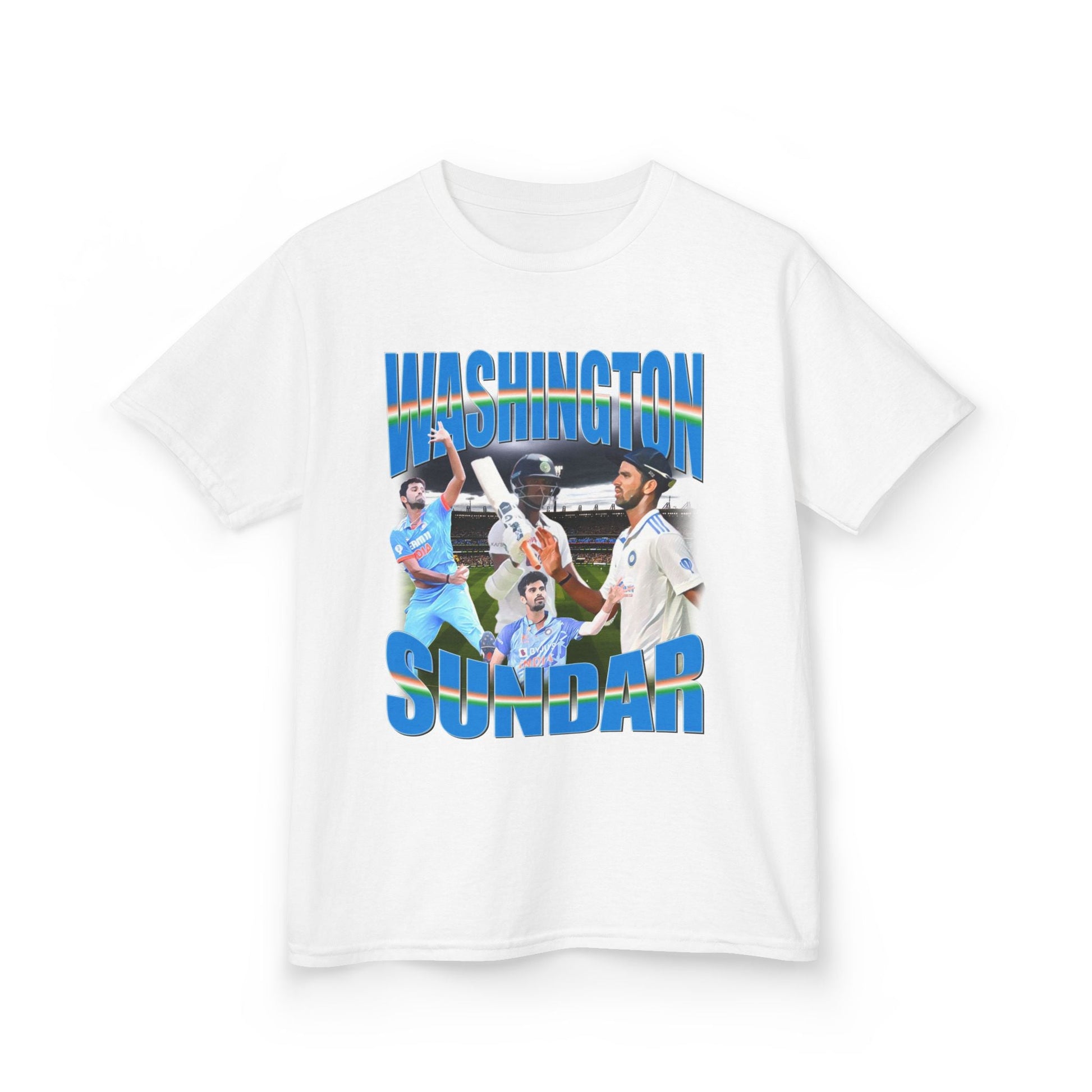Washington Sundar Indian Cricket Graphic Tee (Kids) - VFtees