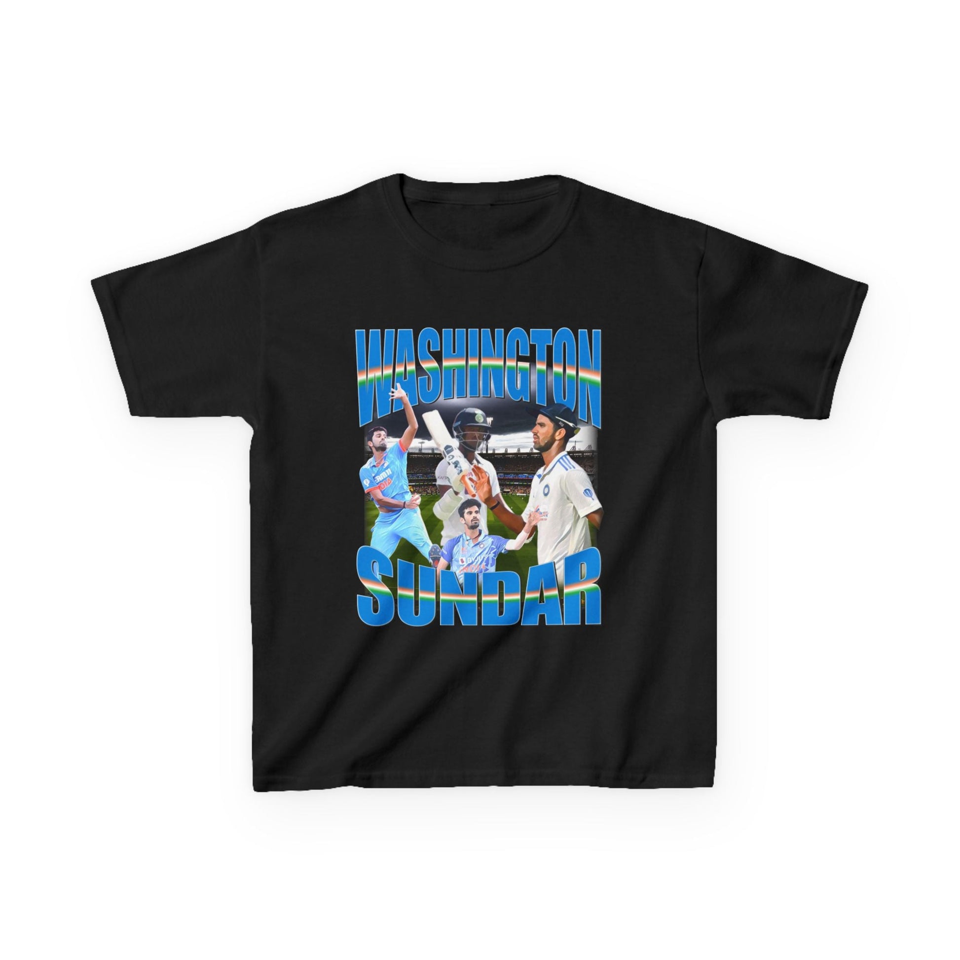 Washington Sundar Indian Cricket Graphic Tee (Kids) - VFtees