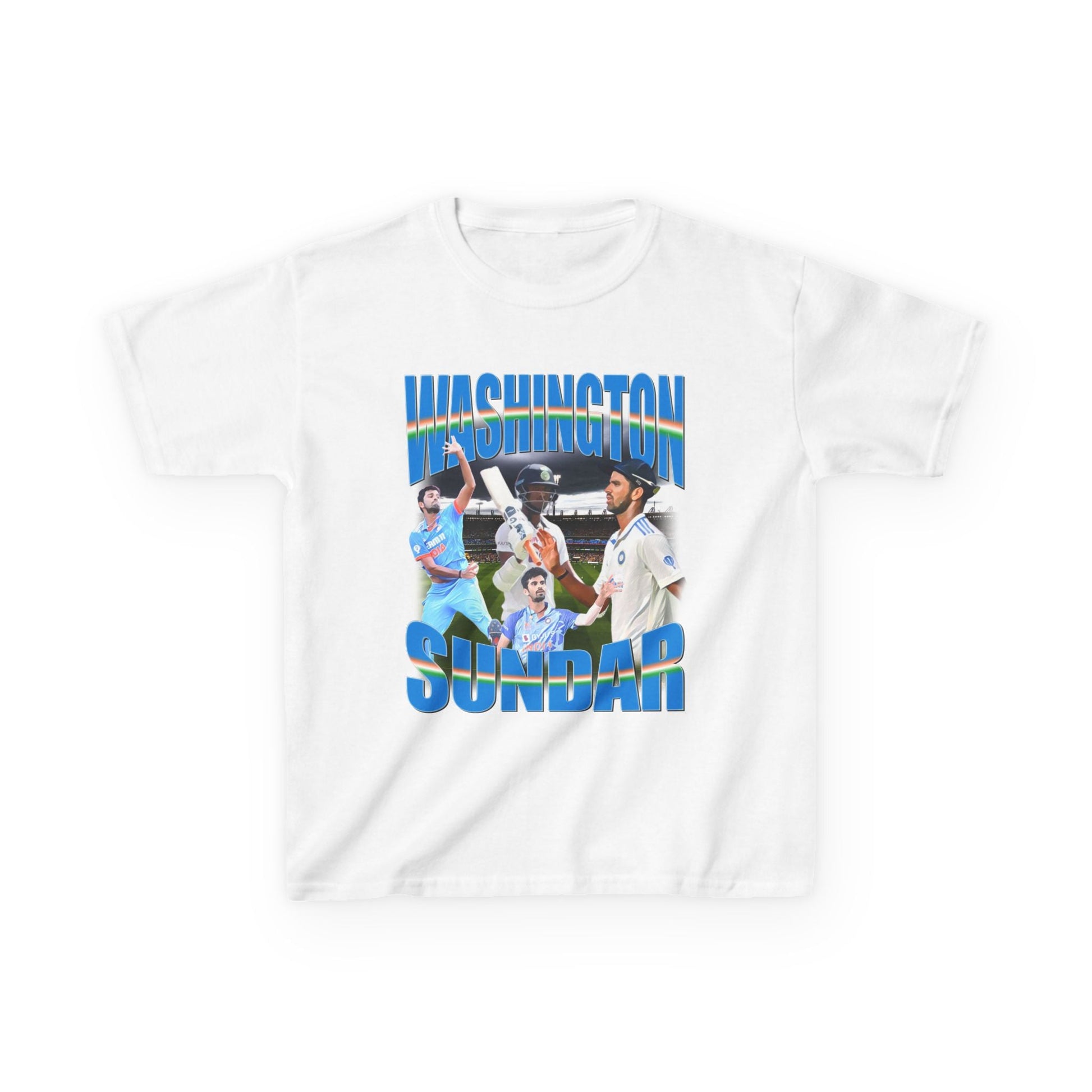 Washington Sundar Indian Cricket Graphic Tee (Kids) - VFtees