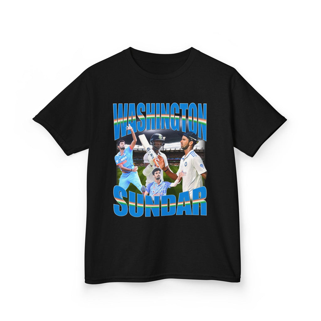Washington Sundar Indian Cricket Graphic Tee (Kids) - VFtees