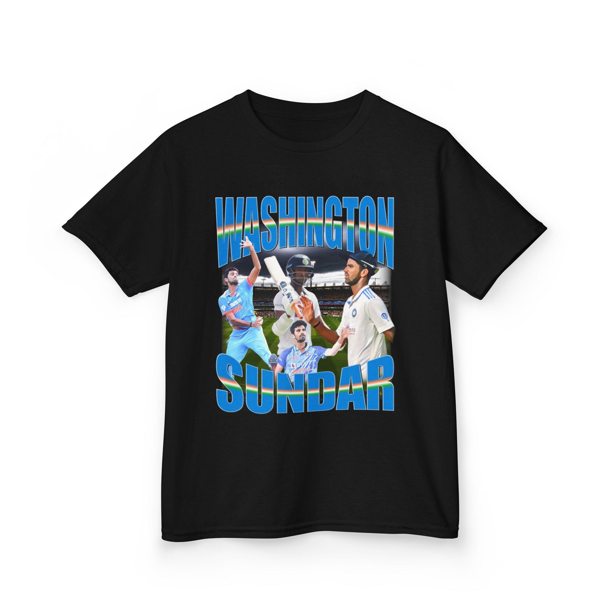 Washington Sundar Indian Cricket Graphic Tee (Kids) - VFtees