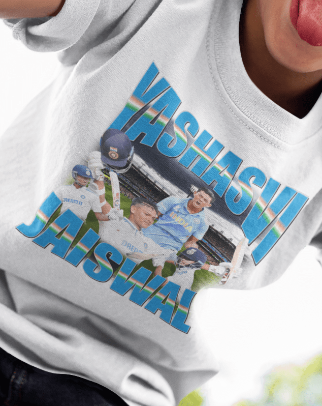 Yashasvi Jaiswal Indian Cricket Graphic Tee (Kids) - VFtees